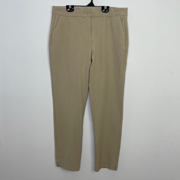 Badgley Mischka cream office straight legs pants - Picture 1 of 7